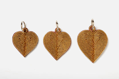 Porte-clés / Charms Cœurs Or