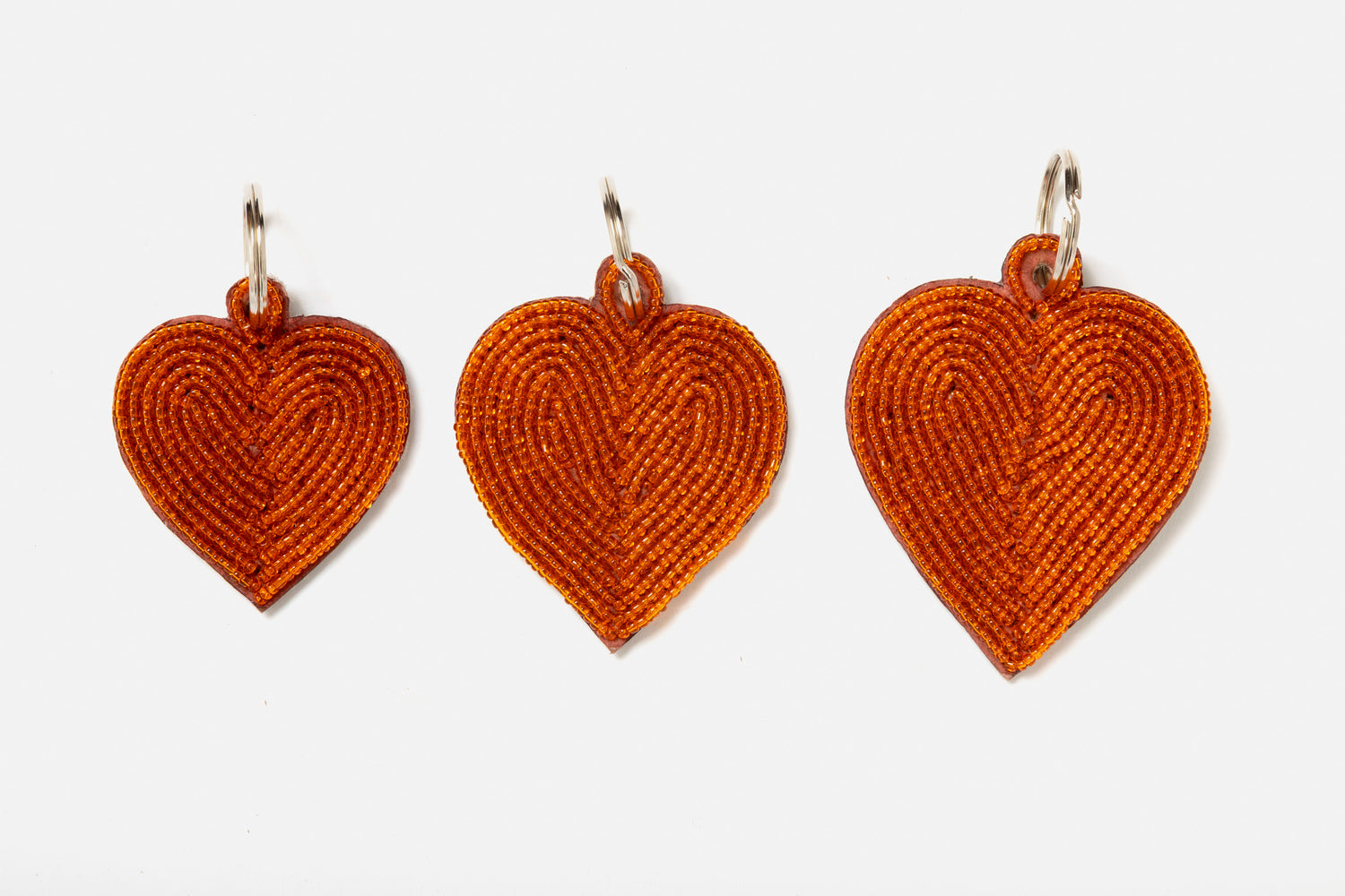 Porte-clés / Charms Cœurs Orange