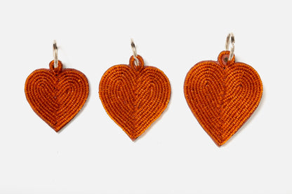 Porte-clés / Charms Cœurs Orange