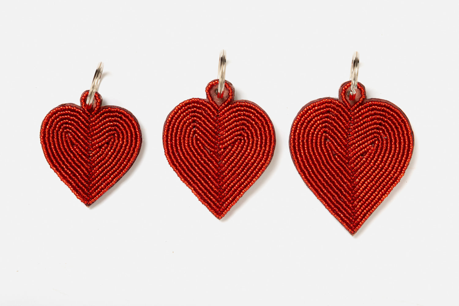 Porte-clés / Charms Cœurs Rouge