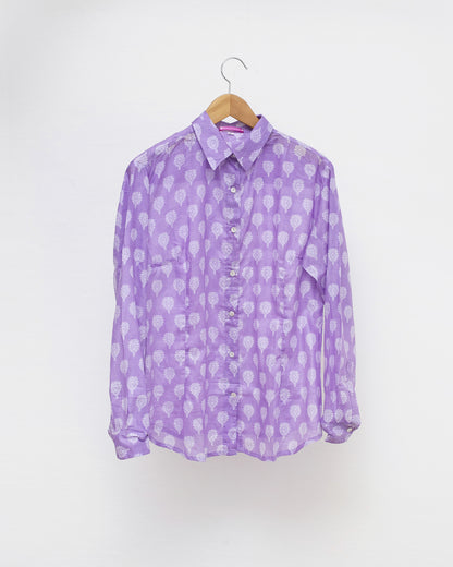 Chemise coton léger été femme et homme en nuage de coton imprimés colorés