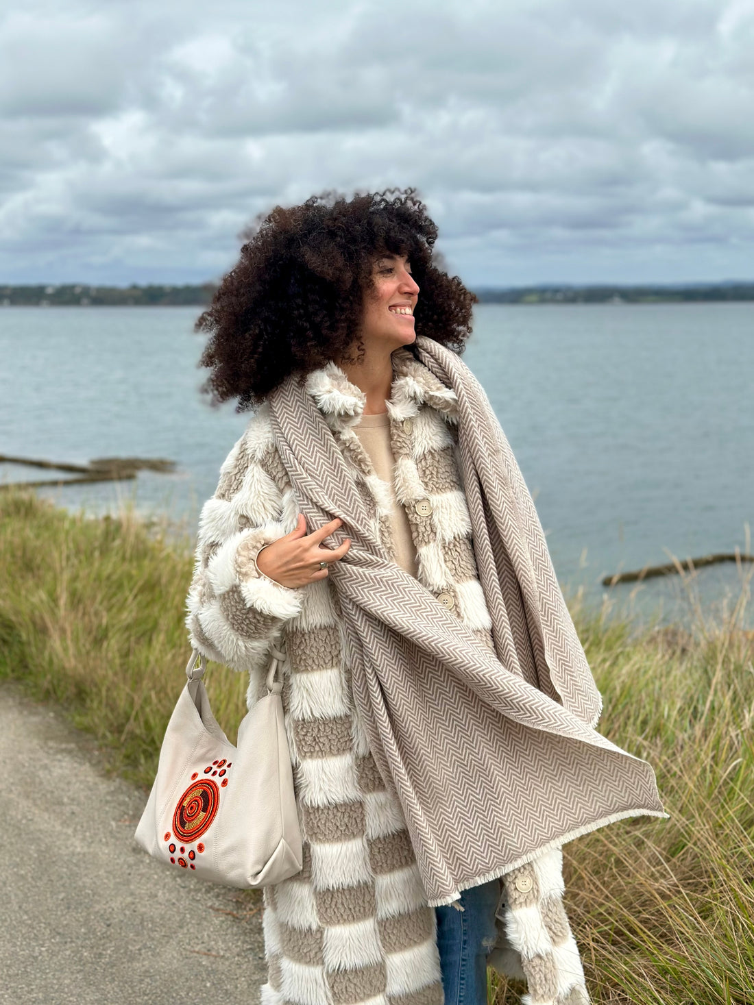 Étole en Laine &amp; Cashmere Mélisande - Beige