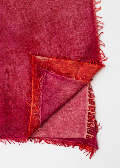 Echarpe en Cashmere Spray - Rose &amp; Orange