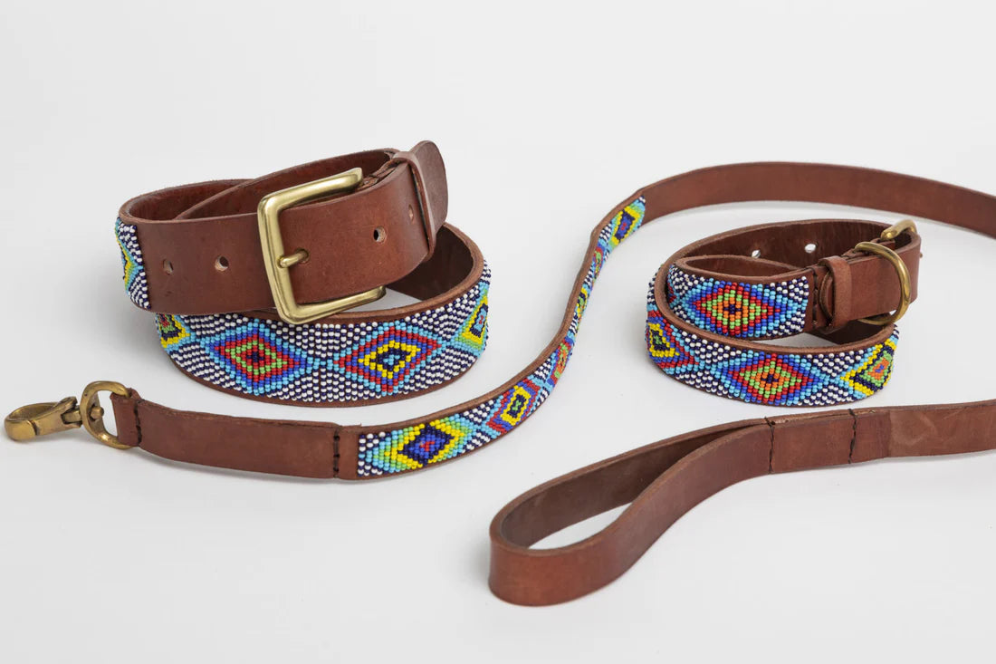 Accessoire Chien Perles et Cuir