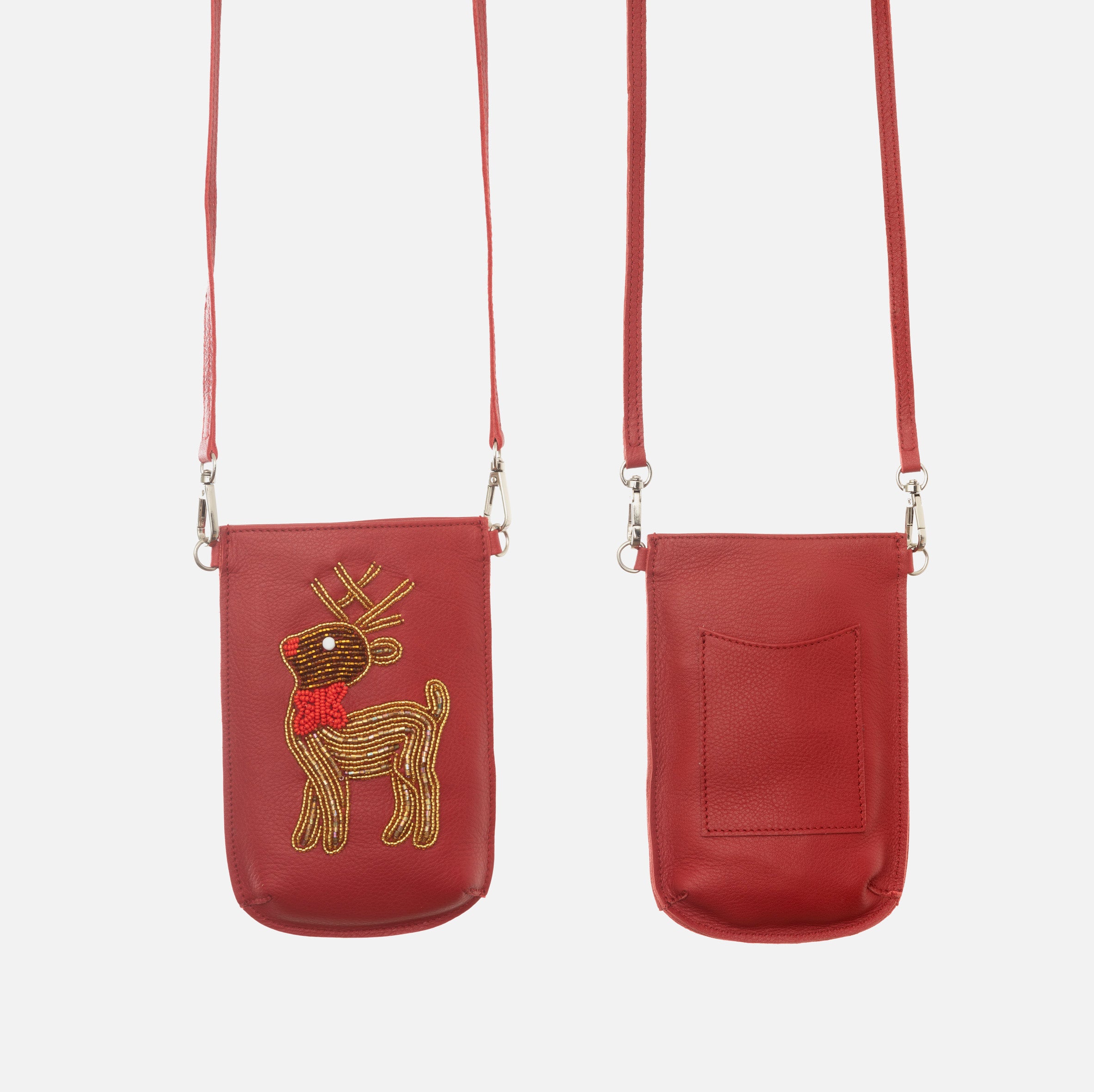 Porte-Téléphone Bravo Rouge - Renne Or