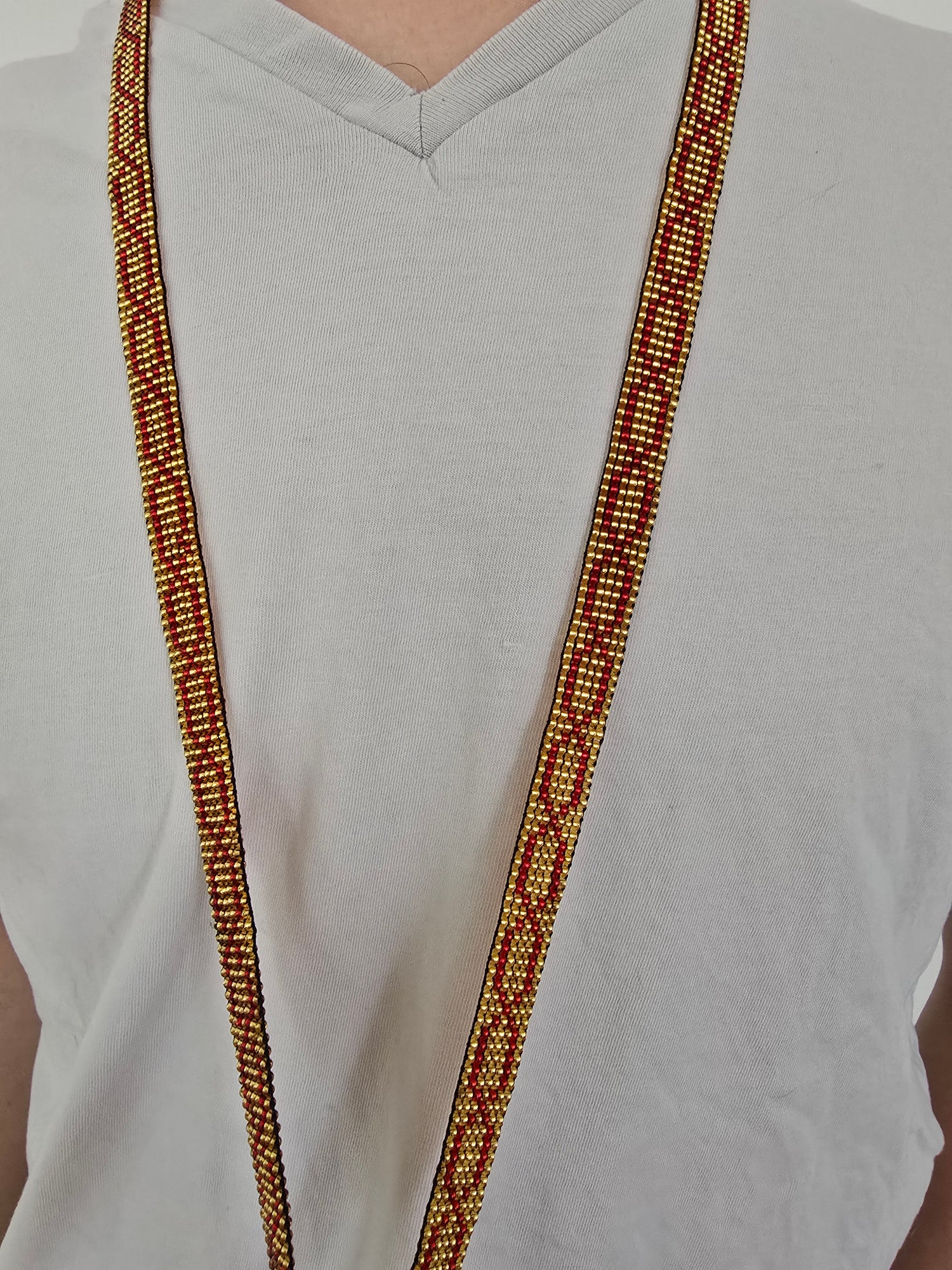 Porte-badge Diva Or &amp; Rouge