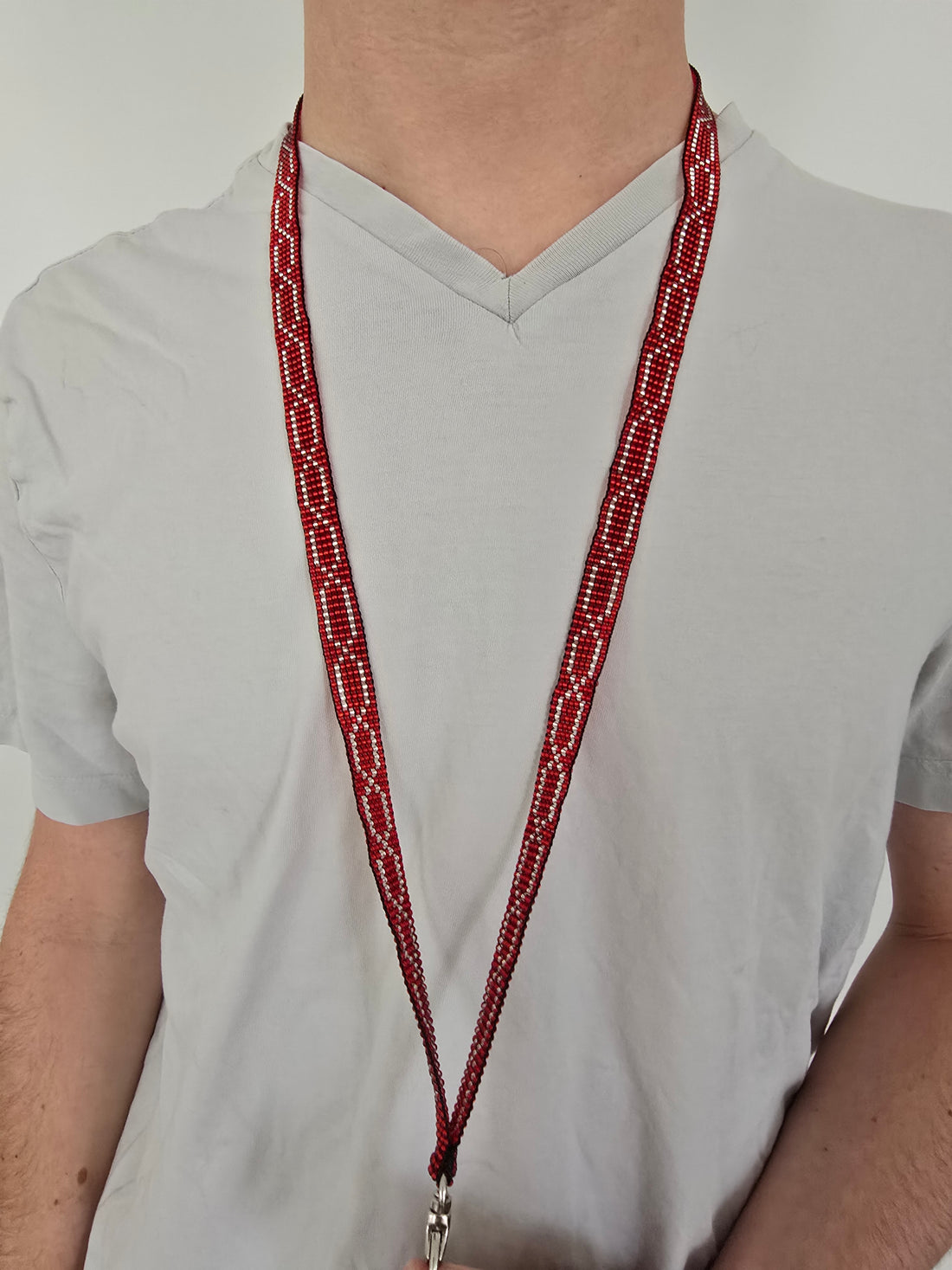 Porte-badge Diva Rouge &amp; Argent