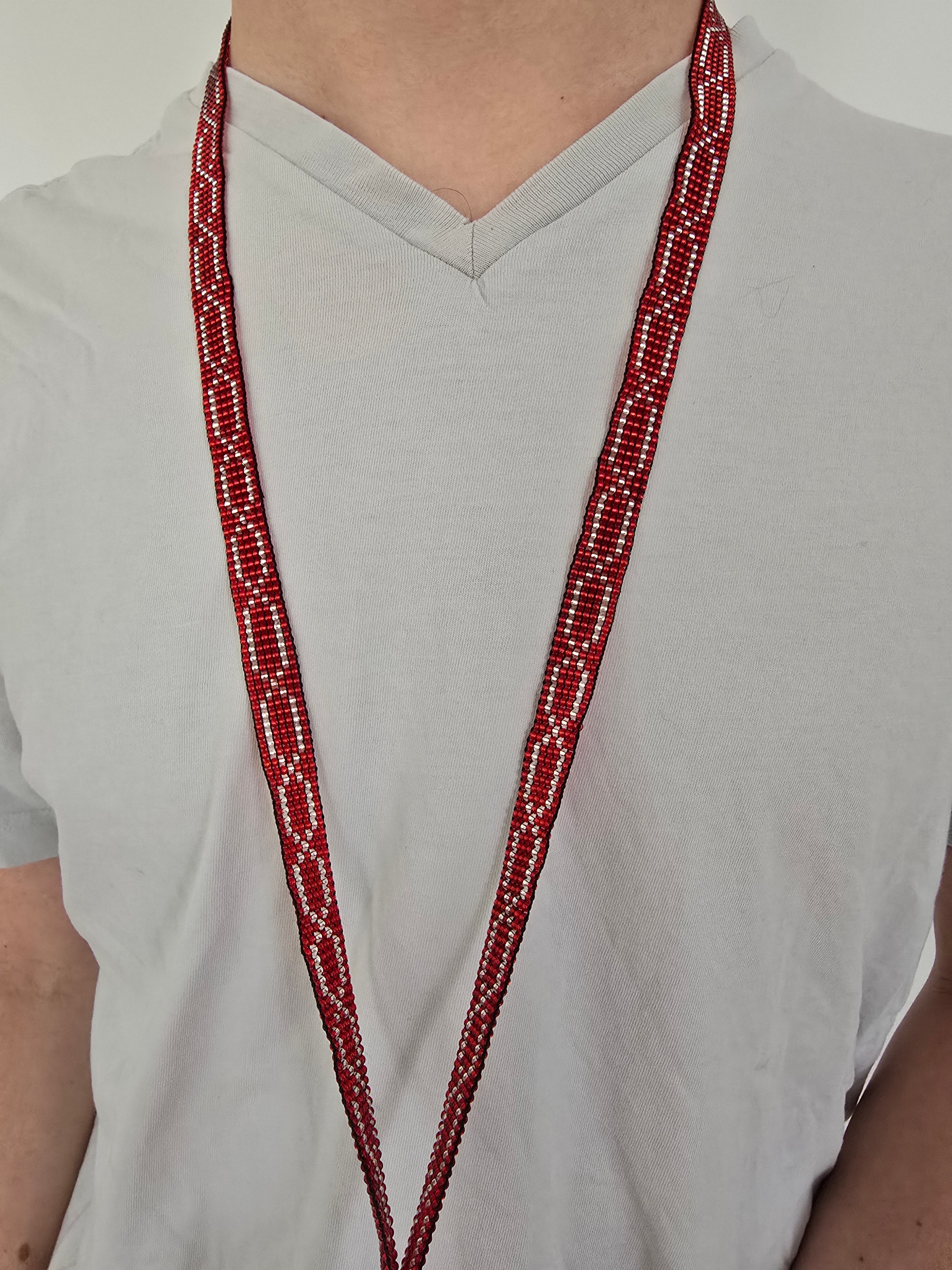 Porte-badge Diva Rouge &amp; Argent