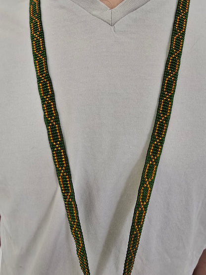 Porte-badge Diva Vert &amp; Orange