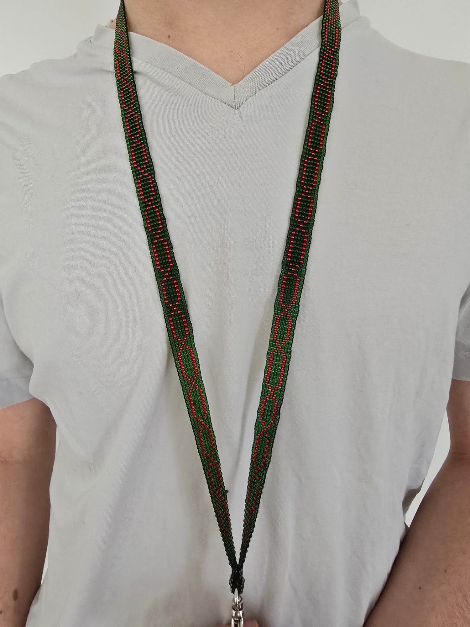 Porte-badge Diva Vert &amp; Rouge