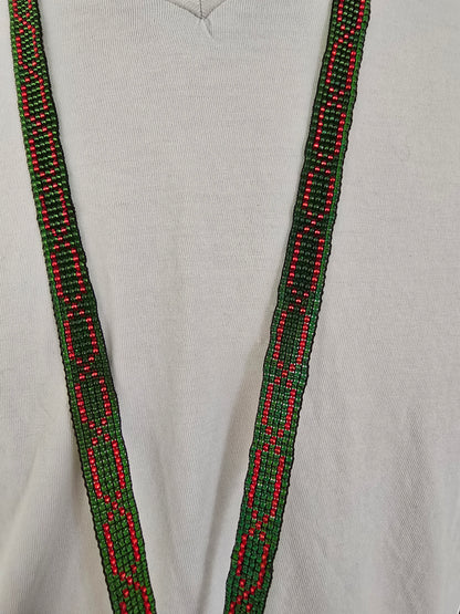 Porte-badge Diva Vert &amp; Rouge