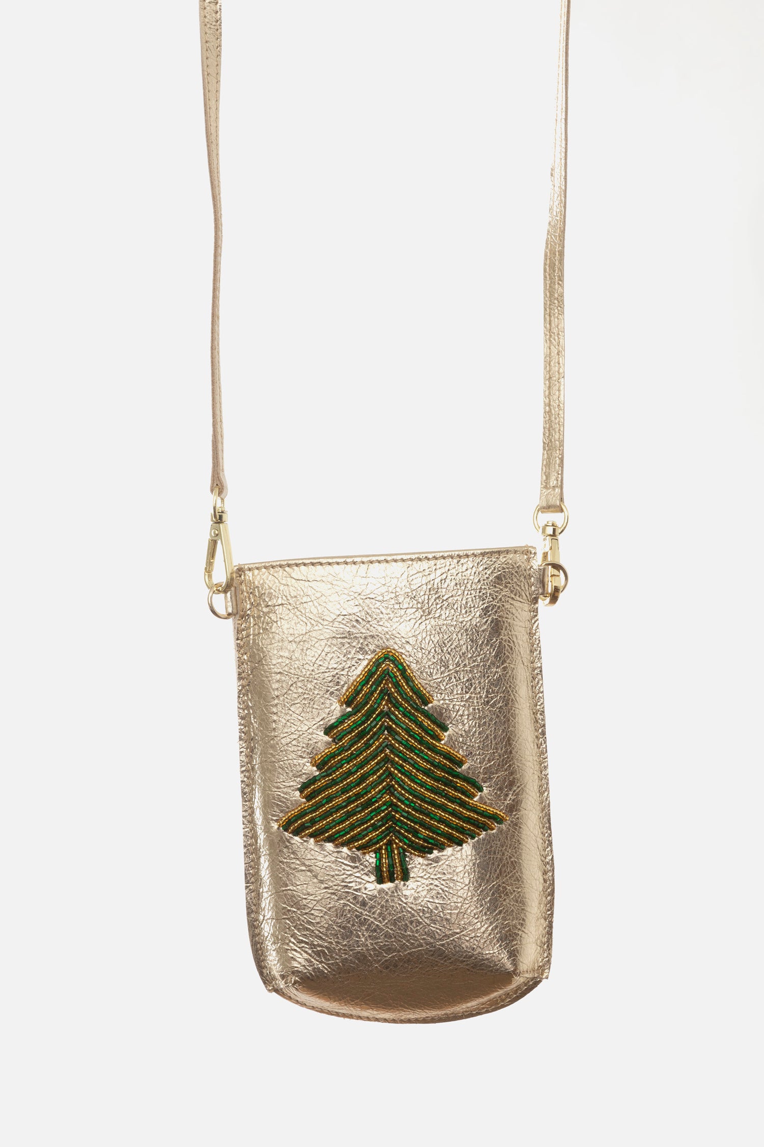 Porte-Téléphone Bravo Laminé Or - Arbre de Noël