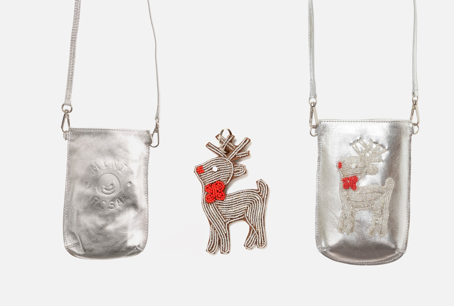 Porte-Téléphone Bravo Laminé Argent - Renne Argent