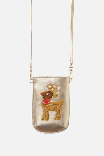 Porte-Téléphone Bravo Laminé Or - Renne Or