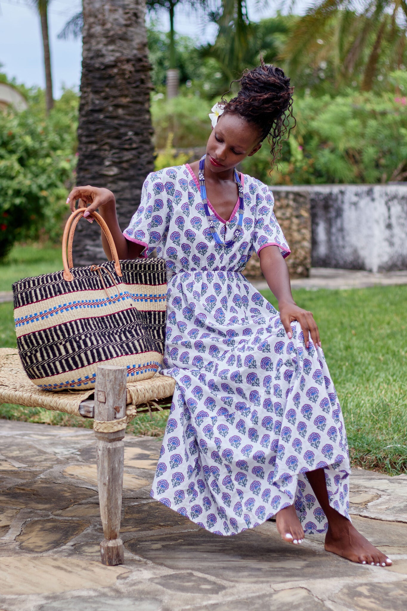 Robe coton manches courtes