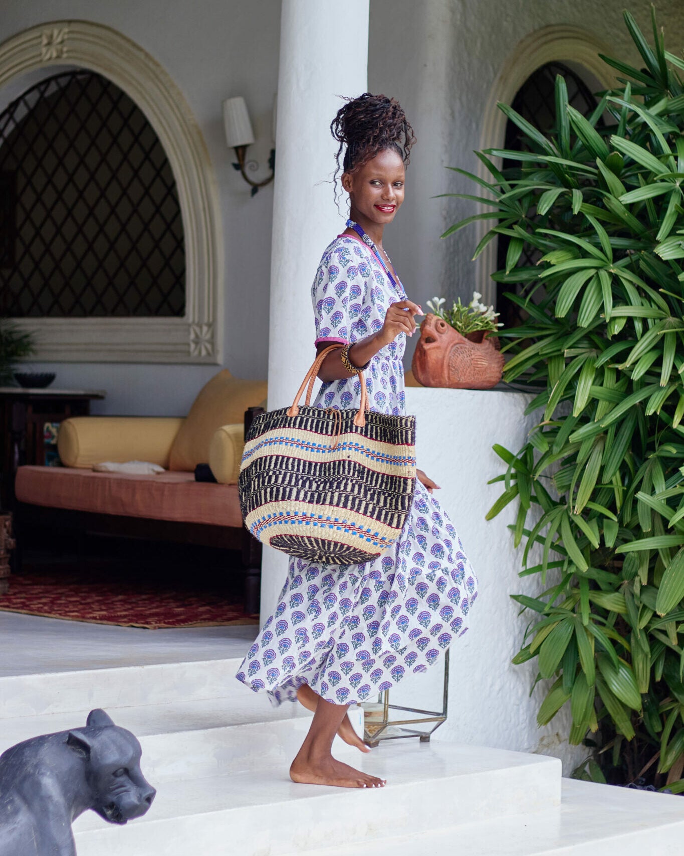 Robe coton manches courtes