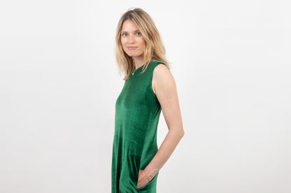 Robe femme, robe longue, robe élégante sans manches