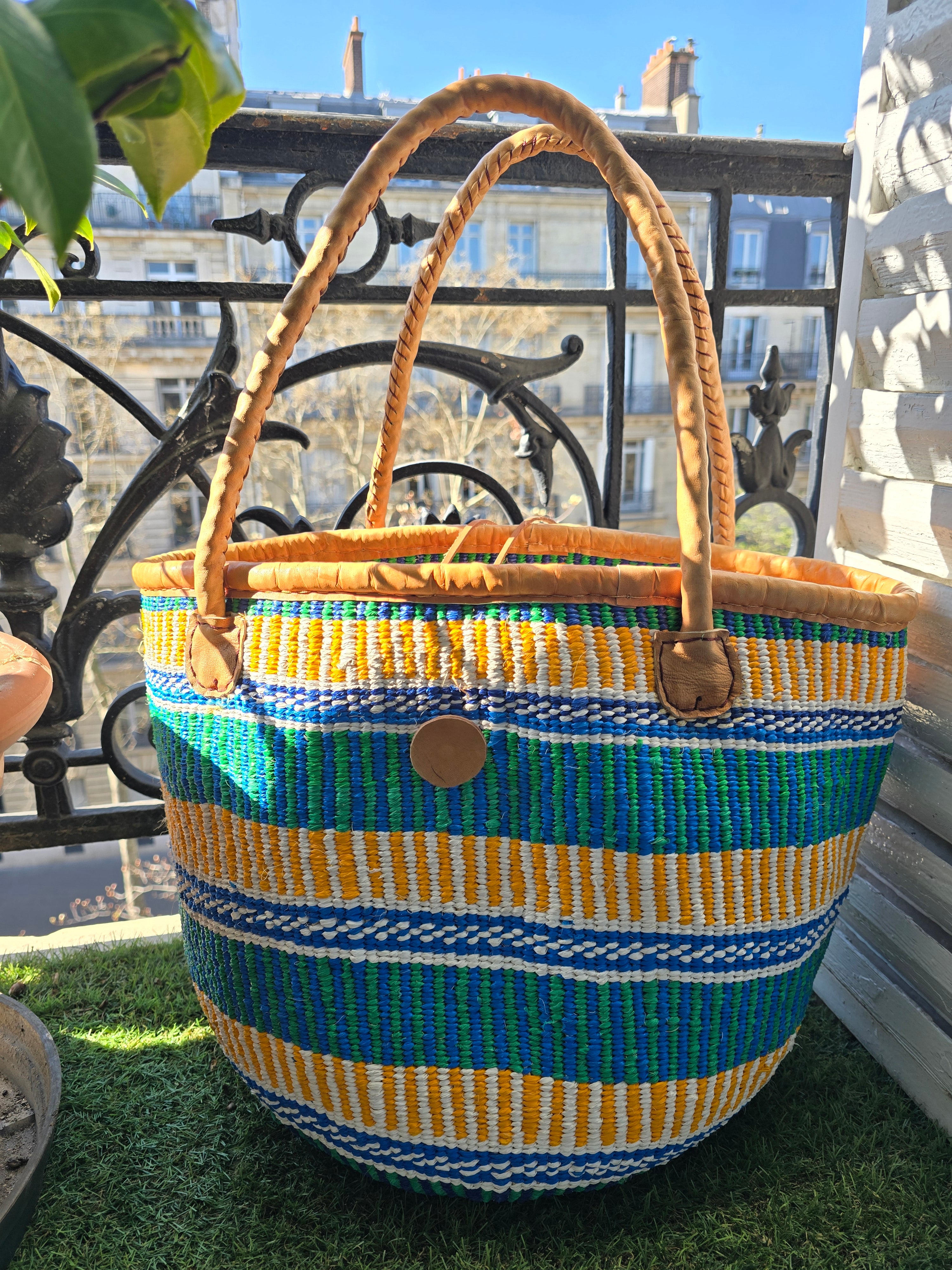 Grand panier Bleu &amp; Jaune