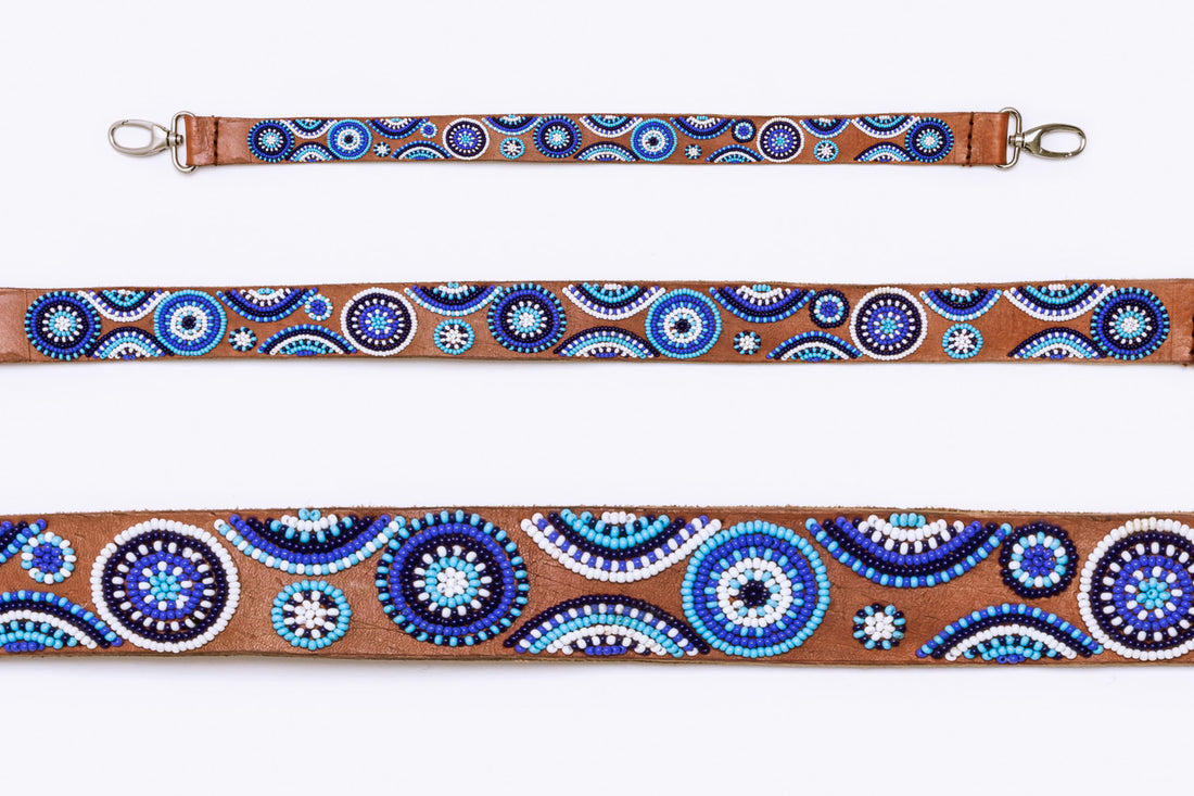 Bandoulière Masai - Pili Pili (Blue)