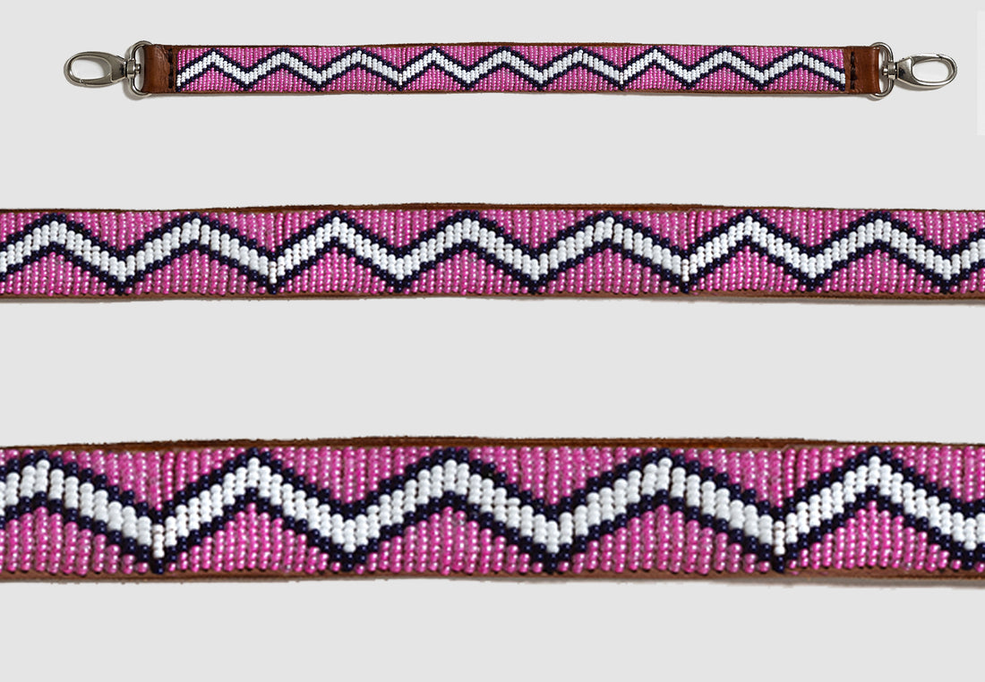 Bandoulière Masai - Zig Zag (Pink)